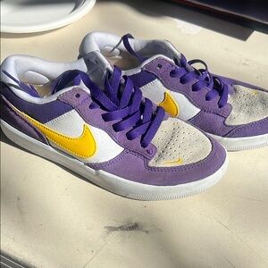 Nike Kids Sneakers in Purple and Yellow